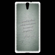 Coque Sony Xperia C5 Dieux prières Vert Citation Oscar Wilde