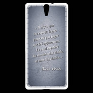 Coque Sony Xperia C5 Esprits légers Bleu Citation Oscar Wilde