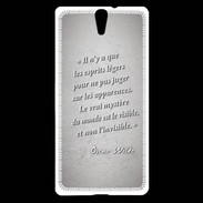 Coque Sony Xperia C5 Esprits légers Gris Citation Oscar Wilde