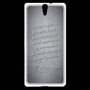 Coque Sony Xperia C5 Esprits légers Noir Citation Oscar Wilde
