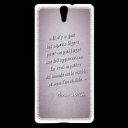 Coque Sony Xperia C5 Esprits légers Rose Citation Oscar Wilde