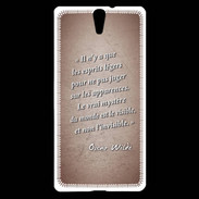 Coque Sony Xperia C5 Esprits légers Rouge Citation Oscar Wilde