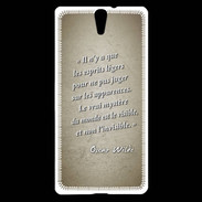 Coque Sony Xperia C5 Esprits légers Sepia Citation Oscar Wilde