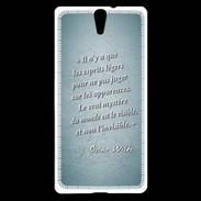 Coque Sony Xperia C5 Esprits légers Turquoise Citation Oscar Wilde