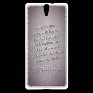 Coque Sony Xperia C5 Esprits légers Violet Citation Oscar Wilde