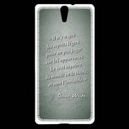 Coque Sony Xperia C5 Esprits légers Vert Citation Oscar Wilde