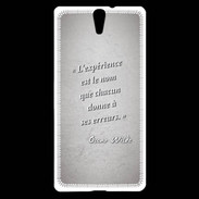 Coque Sony Xperia C5 Expérience Gris Citation Oscar Wilde