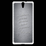 Coque Sony Xperia C5 Expérience Noir Citation Oscar Wilde