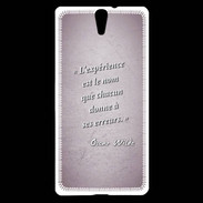 Coque Sony Xperia C5 Expérience Rose Citation Oscar Wilde