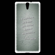 Coque Sony Xperia C5 Expérience Vert Citation Oscar Wilde
