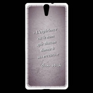 Coque Sony Xperia C5 Expérience Violet Citation Oscar Wilde