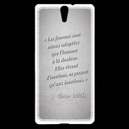 Coque Sony Xperia C5 Femmes émotions Gris Citation Oscar Wilde