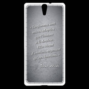 Coque Sony Xperia C5 Femmes émotions Noir Citation Oscar Wilde