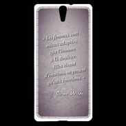 Coque Sony Xperia C5 Femmes émotions Violet Citation Oscar Wilde
