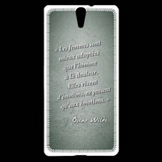Coque Sony Xperia C5 Femmes émotions Vert Citation Oscar Wilde