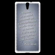 Coque Sony Xperia C5 Homme animal Bleu Citation Oscar Wilde