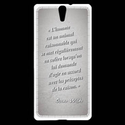 Coque Sony Xperia C5 Homme animal Gris Citation Oscar Wilde