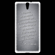 Coque Sony Xperia C5 Homme animal Noir Citation Oscar Wilde