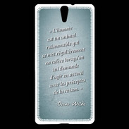Coque Sony Xperia C5 Homme animal Turquoise Citation Oscar Wilde