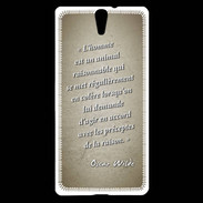 Coque Sony Xperia C5 Homme animal Sepia Citation Oscar Wilde