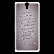 Coque Sony Xperia C5 Homme animal Violet Citation Oscar Wilde