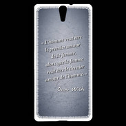 Coque Sony Xperia C5 Homme veut Bleu Citation Oscar Wilde