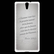 Coque Sony Xperia C5 Homme veut Gris Citation Oscar Wilde