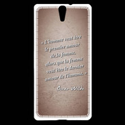 Coque Sony Xperia C5 Homme veut Rouge Citation Oscar Wilde