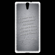Coque Sony Xperia C5 Homme veut Noir Citation Oscar Wilde
