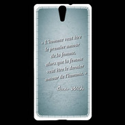 Coque Sony Xperia C5 Homme veut Turquoise Citation Oscar Wilde