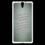 Coque Sony Xperia C5 Homme veut Vert Citation Oscar Wilde