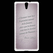 Coque Sony Xperia C5 Homme veut Rose Citation Oscar Wilde