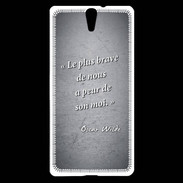 Coque Sony Xperia C5 Brave Noir Citation Oscar Wilde