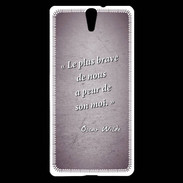 Coque Sony Xperia C5 Brave Violet Citation Oscar Wilde