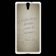 Coque Sony Xperia C5 Brave Sepia Citation Oscar Wilde