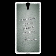 Coque Sony Xperia C5 Brave Vert Citation Oscar Wilde