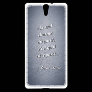 Coque Sony Xperia C5 Charme passé Bleu Citation Oscar Wilde