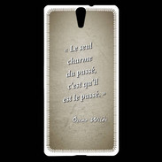 Coque Sony Xperia C5 Charme passé Sepia Citation Oscar Wilde