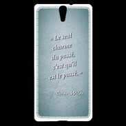 Coque Sony Xperia C5 Charme passé Turquoise Citation Oscar Wilde