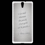 Coque Sony Xperia C5 Charme passé Gris Citation Oscar Wilde
