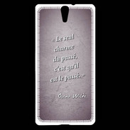 Coque Sony Xperia C5 Charme passé Violet Citation Oscar Wilde