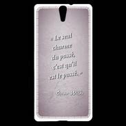 Coque Sony Xperia C5 Charme passé Rose Citation Oscar Wilde