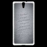 Coque Sony Xperia C5 Chose vraie Noir Citation Oscar Wilde