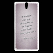 Coque Sony Xperia C5 Chose vraie Rose Citation Oscar Wilde