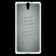 Coque Sony Xperia C5 Chose vraie Vert Citation Oscar Wilde