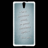 Coque Sony Xperia C5 Conscience Turquoise Citation Oscar Wilde