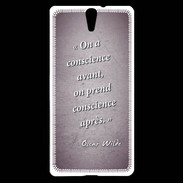 Coque Sony Xperia C5 Conscience Violet Citation Oscar Wilde
