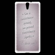 Coque Sony Xperia C5 Conscience Rose Citation Oscar Wilde