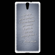 Coque Sony Xperia C5 Cynique Bleu Citation Oscar Wilde