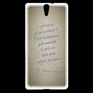 Coque Sony Xperia C5 Cynique Sepia Citation Oscar Wilde